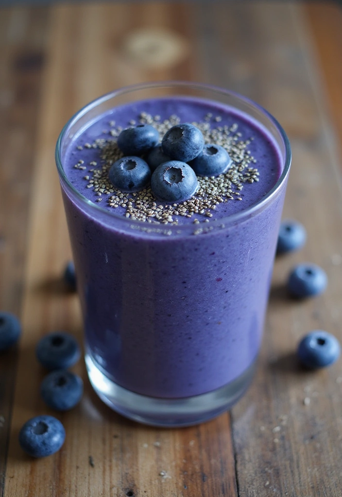 Blueberry-Almond Antioxidant Protein Smoothie
