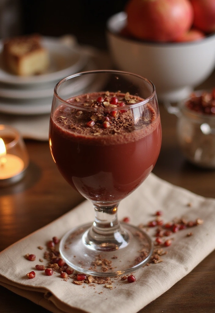 Decadent Chocolate Pomegranate Kiss: The Ultimate Dessert Cocktail