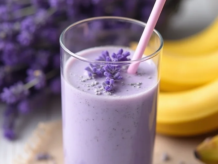 5 Minute Lavender Banana Smoothie – Creamy, Calming & Dairy Free Vegan Breakfast