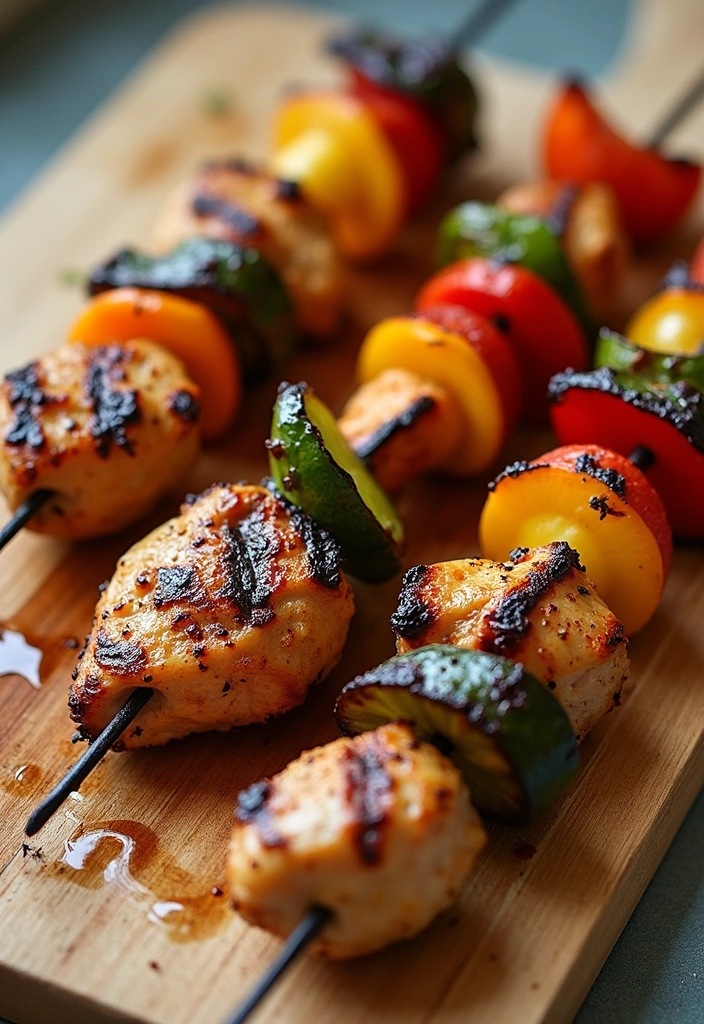 High protein recipes: Chicken and vegetable skewers