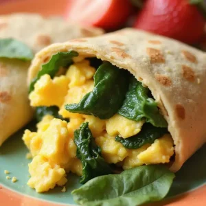 Healthy breakfast recipes: Egg and spinach wrap