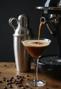 Espresso martini brewing
