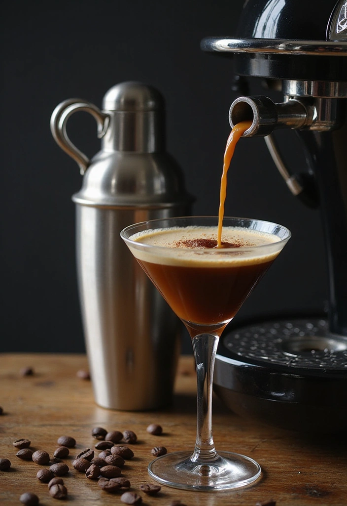 Espresso martini brewing