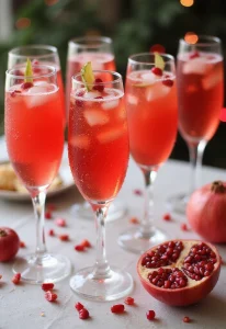 Pomegranate Champagne Spritzers Recipe