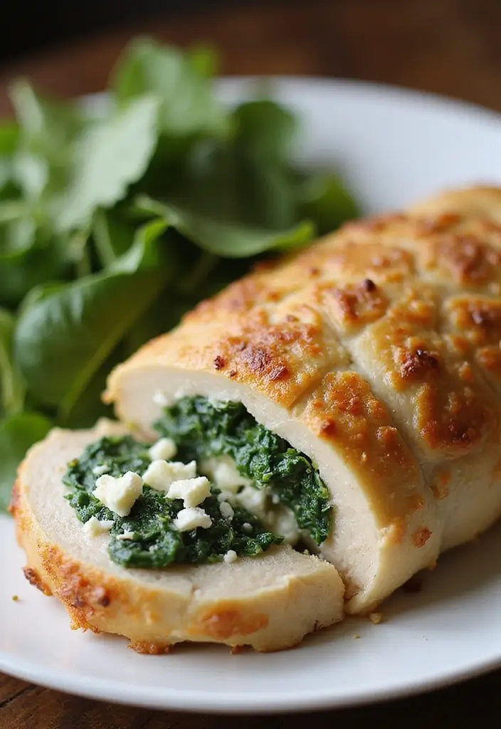 Spinach and Feta Stuffed Chicken Breast
