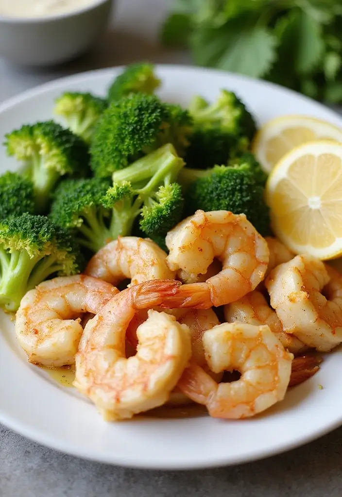 Garlic Butter Shrimp and Broccoli