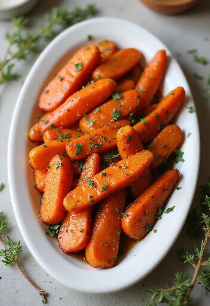 Honey Garlic Glazed Carrots