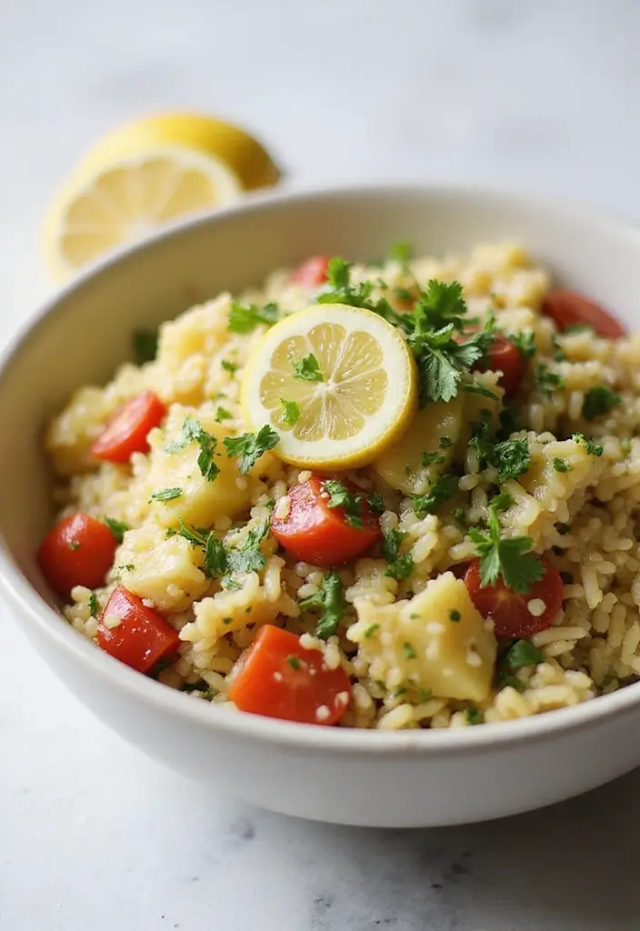 Lemon Herb Orzo Salad