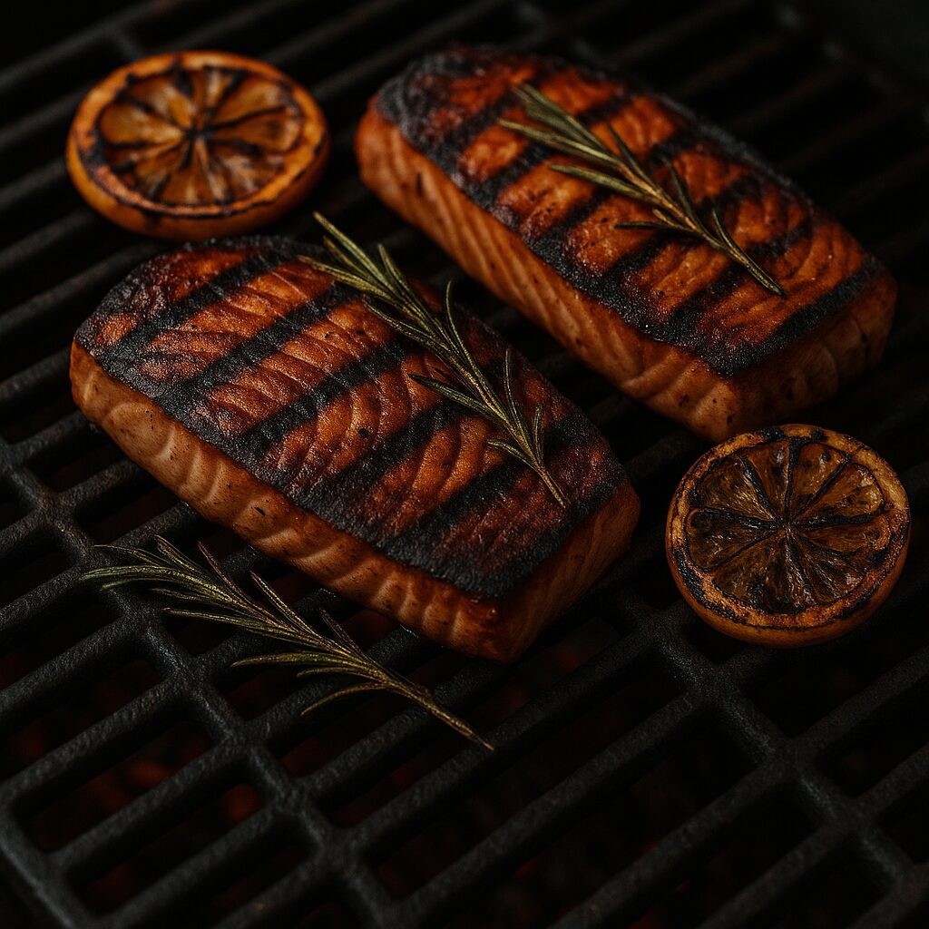Grilled tuna steaks