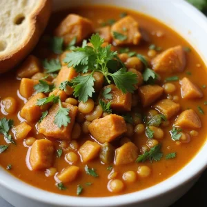 Plant-based diet: Curried lentil stew
