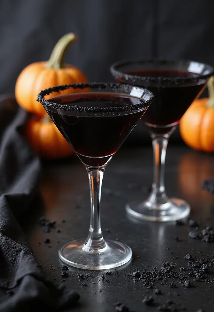 Black magic martini