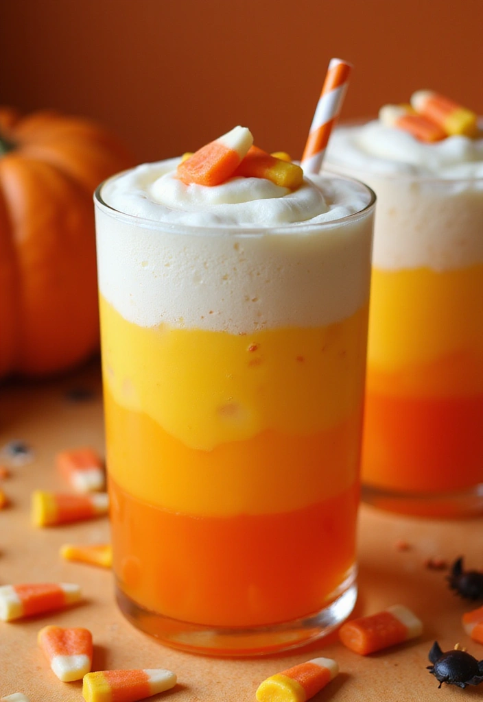 Candy Corn Layered Lemonade