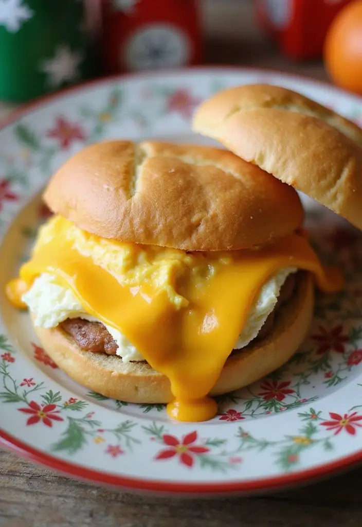 Home Savory Egg and Cheese Breakfast Sandwich