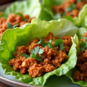 Spicy Chicken Lettuce Wraps