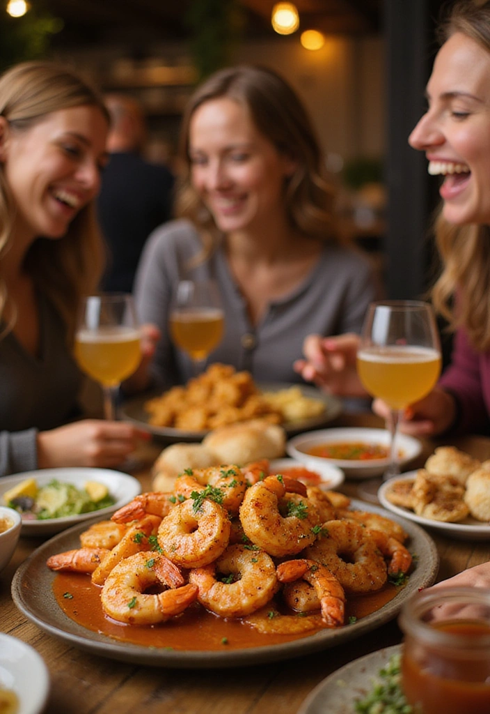 A dinner scene for the Asian honey garlic shrimp